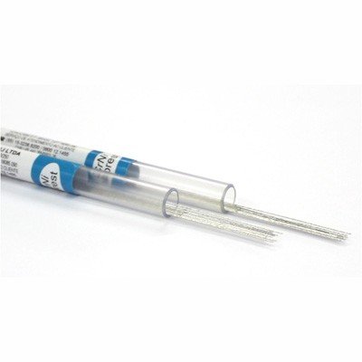 Stainless steel Morelli SS straight wire, size 0.12, versatile dental or jewelry wire, with smooth silver finish and straight form.