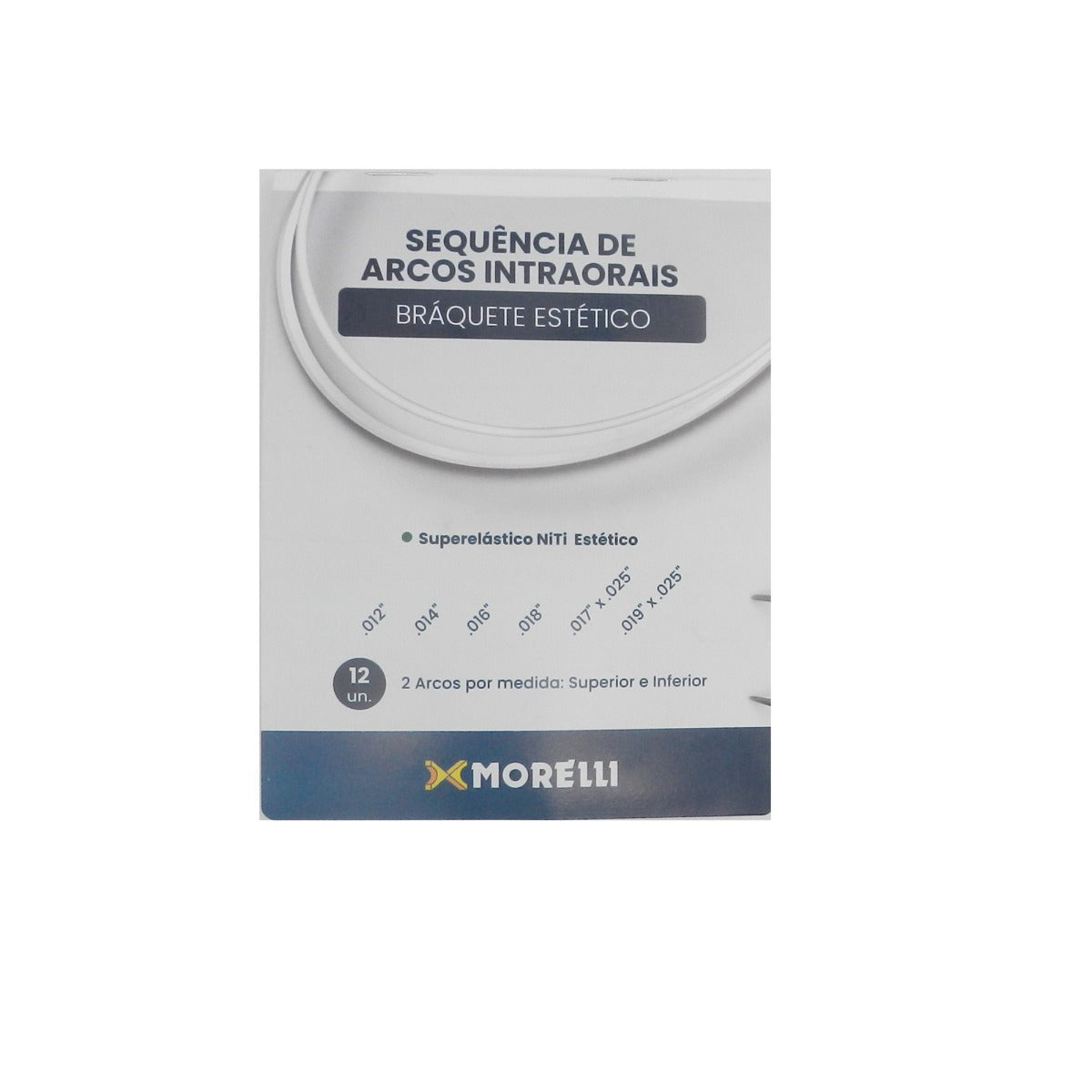 Morelli Tooth Colour Archwires Set showing tooth-colored orthodontic wires for discreet dental braces.