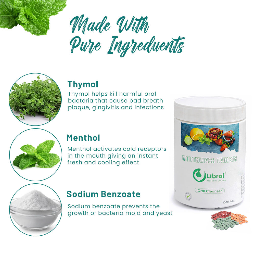 Libral Mouthwash Tablets – Jar of 1000 Pcs