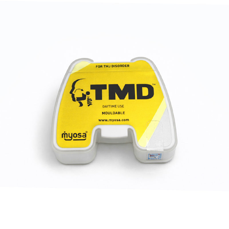 Myofunctional Research Co. MRC Myosa for TMD, a dental appliance used for temporomandibular joint disorder relief.