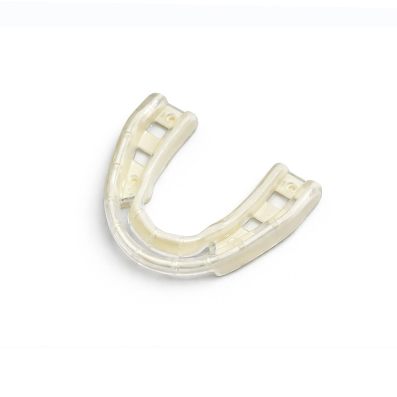 MRC Myosa for TMD by Myofunctional Research Co. showing the oral appliance used for temporomandibular joint disorder relief.