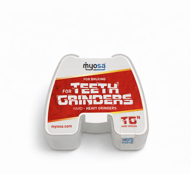 Hard MRC Myosa teeth grinder trainer appliance from Myofunctional Research Co. designed for teeth grinding therapy.