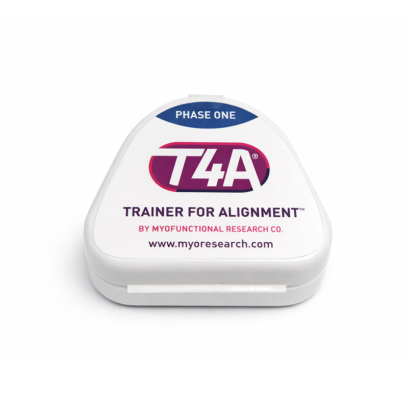 Myofunctional Research Co. T4A Phase 1 Large Clear Trainer Appliance for dental alignment and oral muscle training.