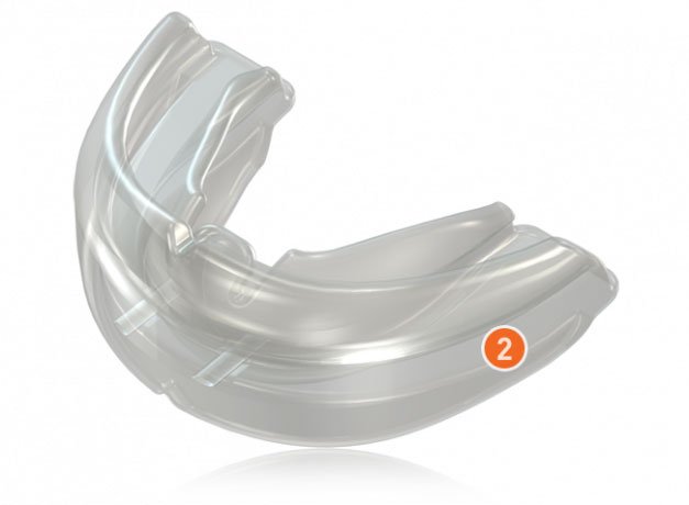 Clear MRC Trainer T4B appliance for braces by Myofunctional Research Co. used for orthodontic training and splint therapy.