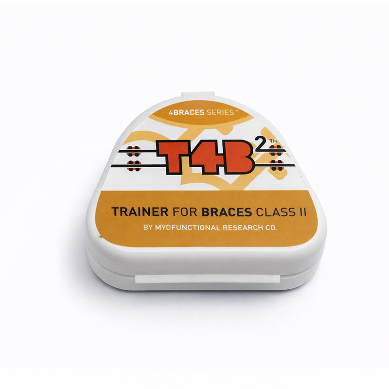 Clear MRC Trainer T4B2 appliance for Class II braces, used for orthodontic training, from Myofunctional Research Co.