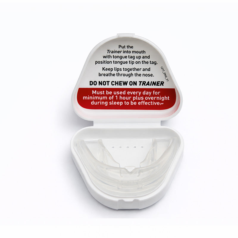 MRC Trainer T4B2 for Braces Class II clear orthodontic appliance by Myofunctional Research Co. for dental correction
