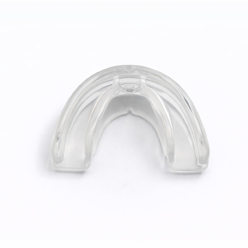 Myofunctional Research Co. MRC Trainer T4B2 for braces, clear Class II orthodontic trainer appliance on a white background.