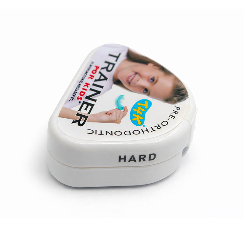 MRC Trainer T4K for Kids Phase 2 Hard Clear, Myofunctional Research Co. orthodontic trainer appliance for children.