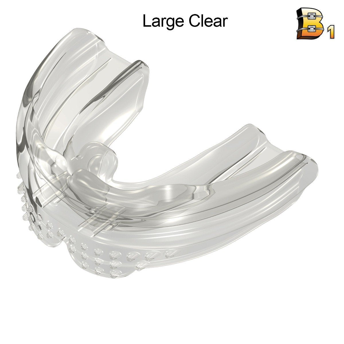 Clear Myobrace Stage 1 trainer appliance by Myofunctional Research Co. for orthodontic correction and oral muscle training.