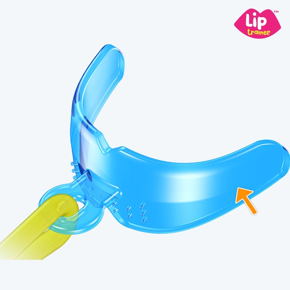 Blue MRC Myotalea Lip Trainer Appliance from Myofunctional Research Co. for lip training and muscle strengthening.