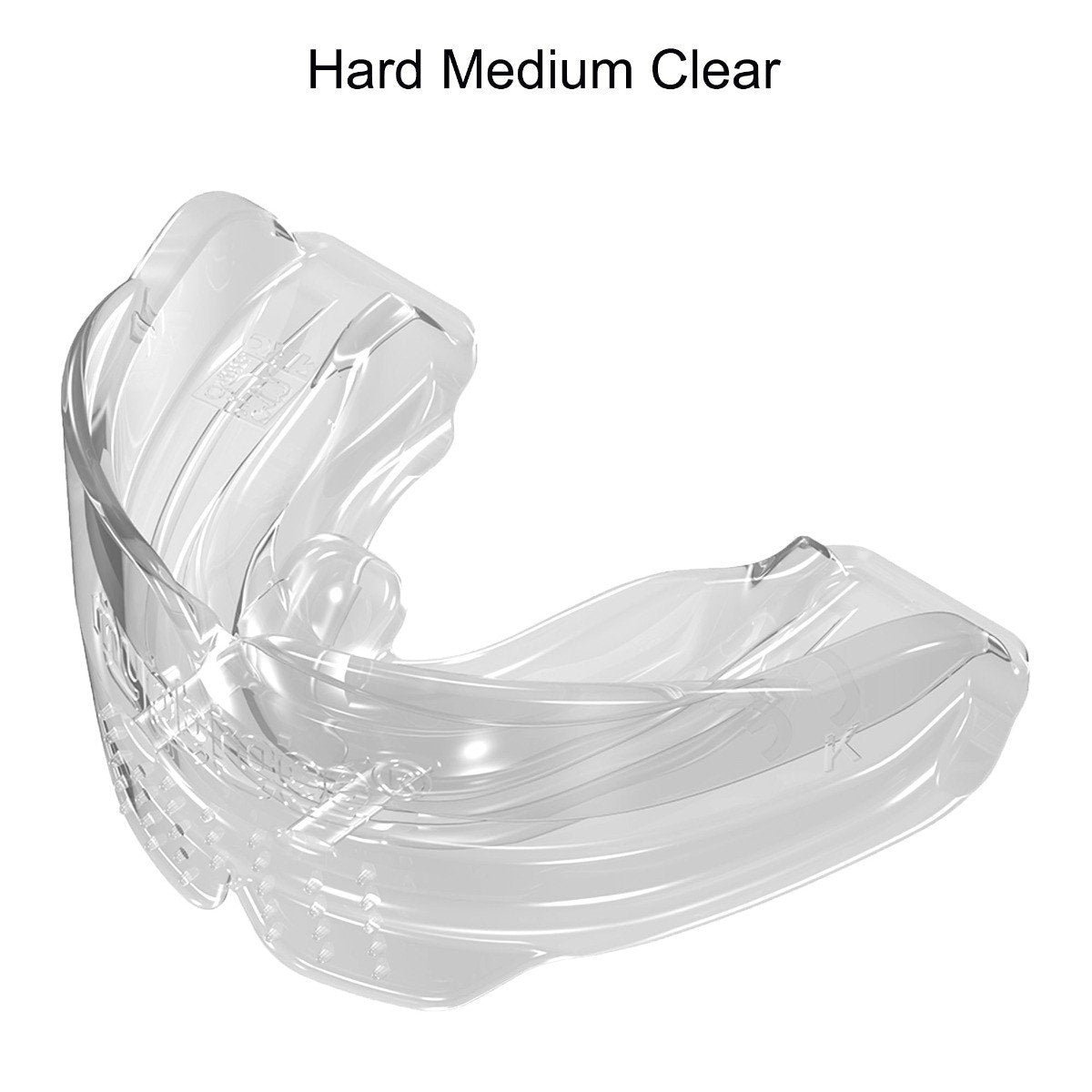 Clear Myobrace K1 trainer appliance for kids by Myofunctional Research Co., shown in a close-up image.