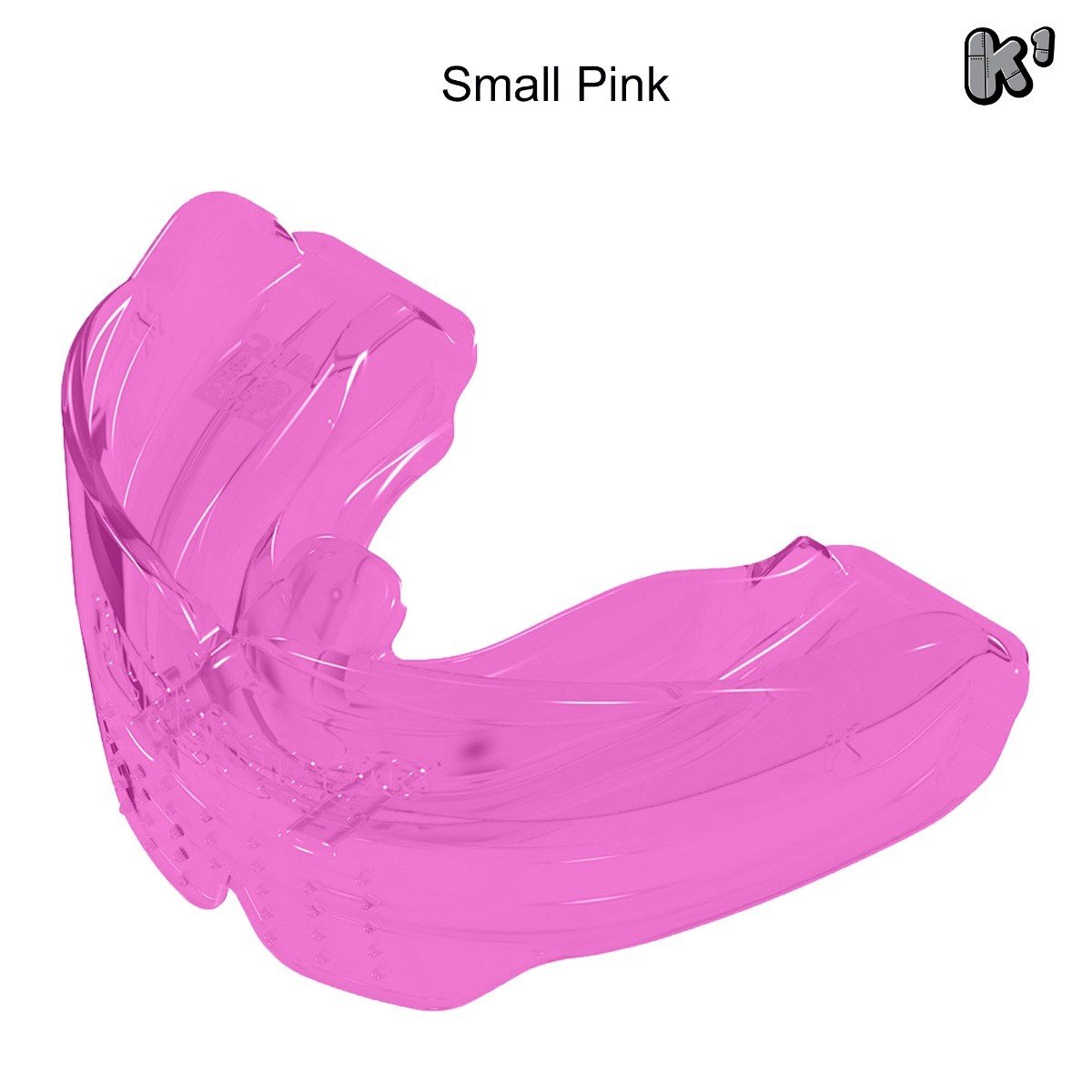 Pink MRC Myobrace K1 trainer appliance for kids, orthodontic splint used for improving jaw and dental alignment.