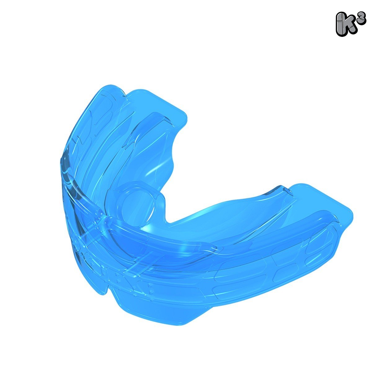 Blue MRC Myobrace K3 trainer appliance for kids, orthodontic splint designed to improve oral muscle function.