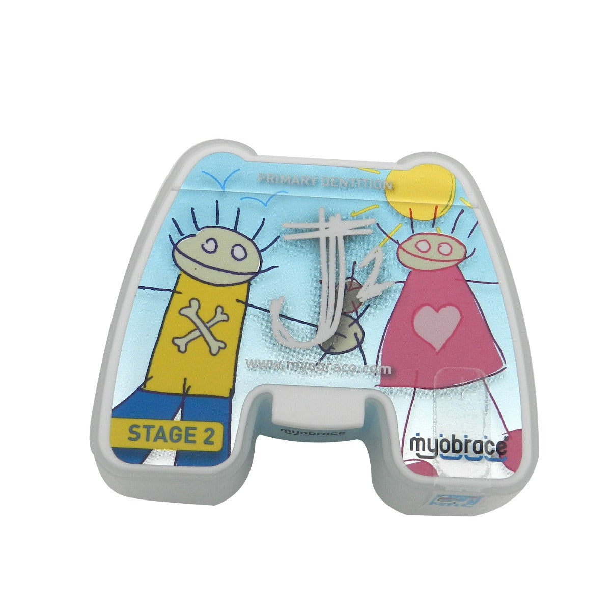 Blue Myobrace for Juniors trainer appliance by Myofunctional Research Co. designed for orthodontic development in children.