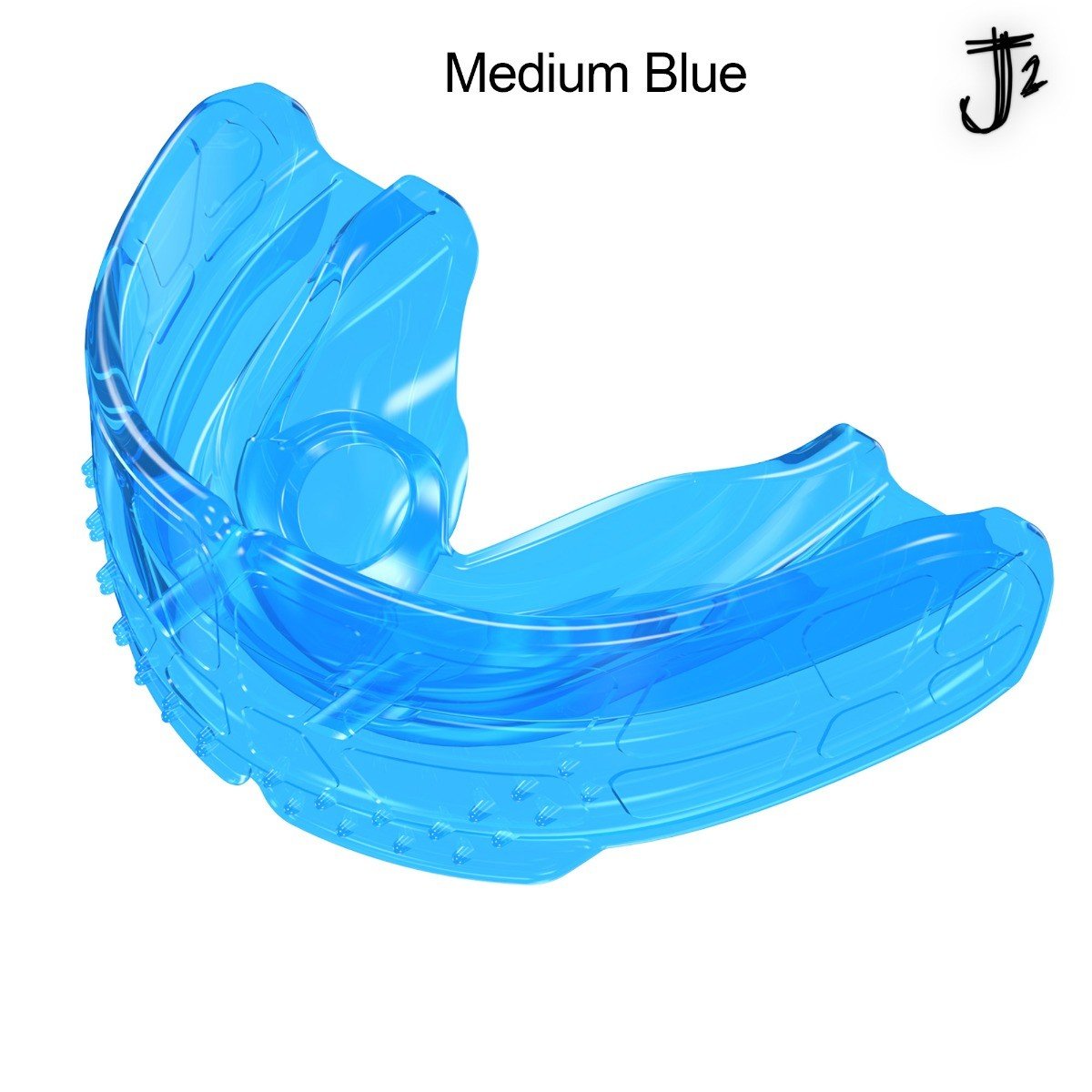 Blue Myobrace for Juniors trainer appliance by Myofunctional Research Co. designed for orthodontic support in children.