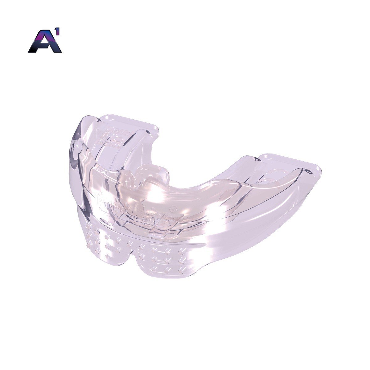 Clear MRC Myobrace trainer appliance for adults, stage 1, used for orthodontic and myofunctional therapy.