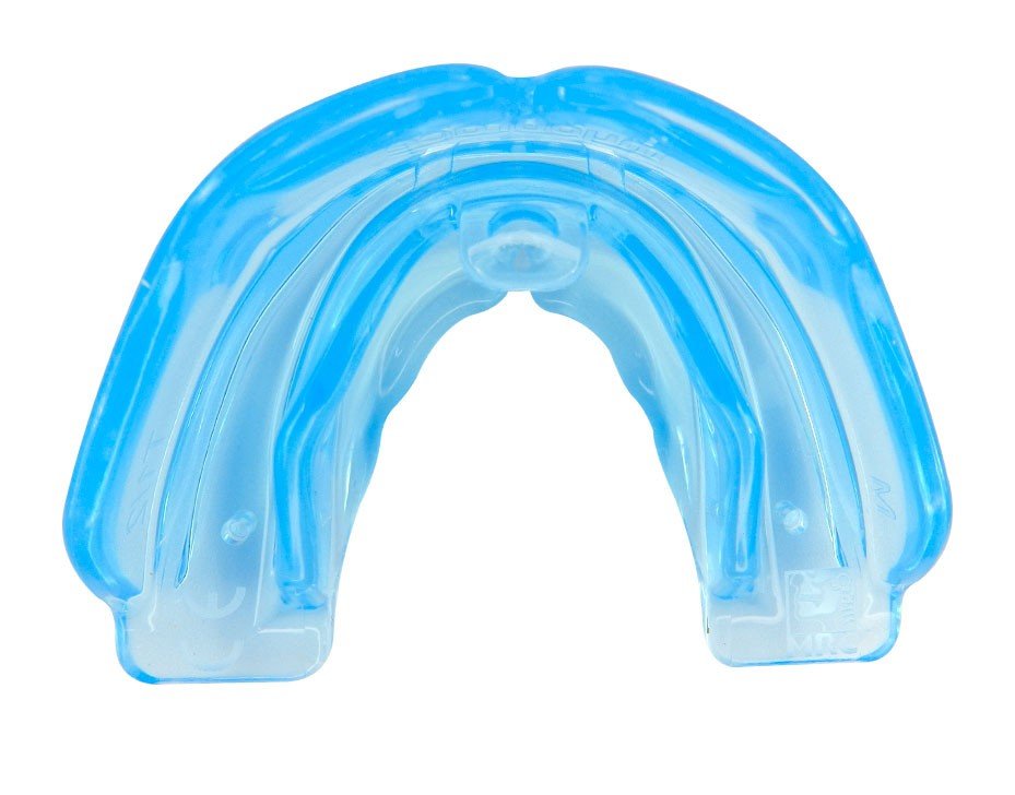 Blue MRC Myobrace trainer appliance for teens, stage 1 splint, orthodontic orthodontic appliance for myofunctional therapy.