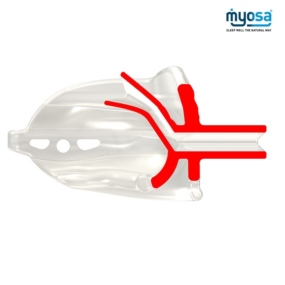 Myofunctional Research Co. Myosa trainer appliance for TMJBDS, stage 1 moldable splint for jaw and bite correction.