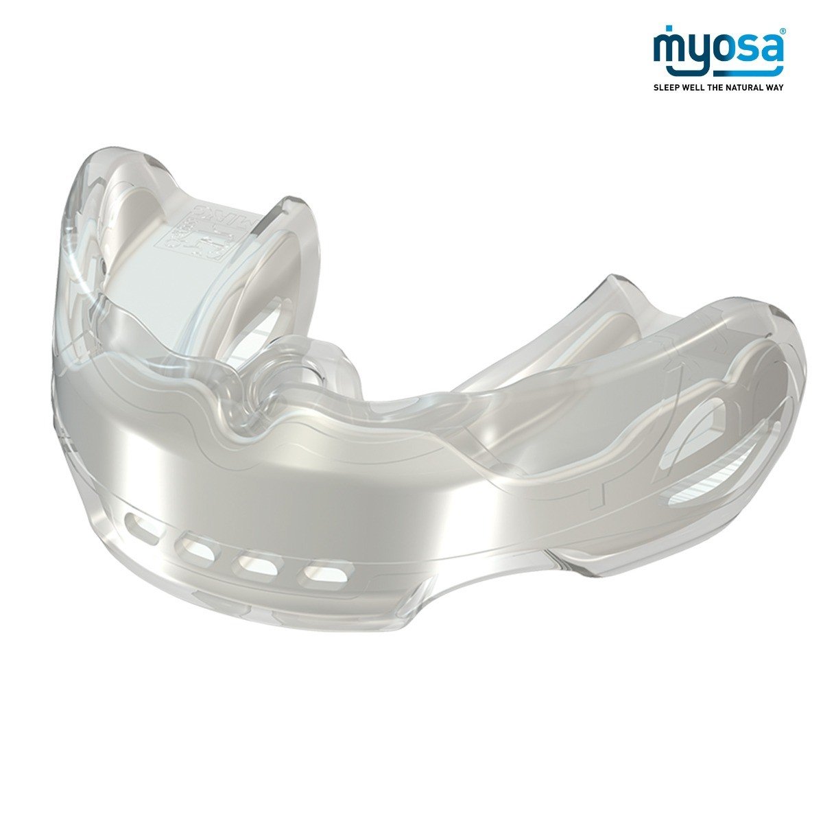 Myofunctional Research Co. MRC Myosa trainer appliance for TMJBDS, moldable splint for jaw and bite alignment.