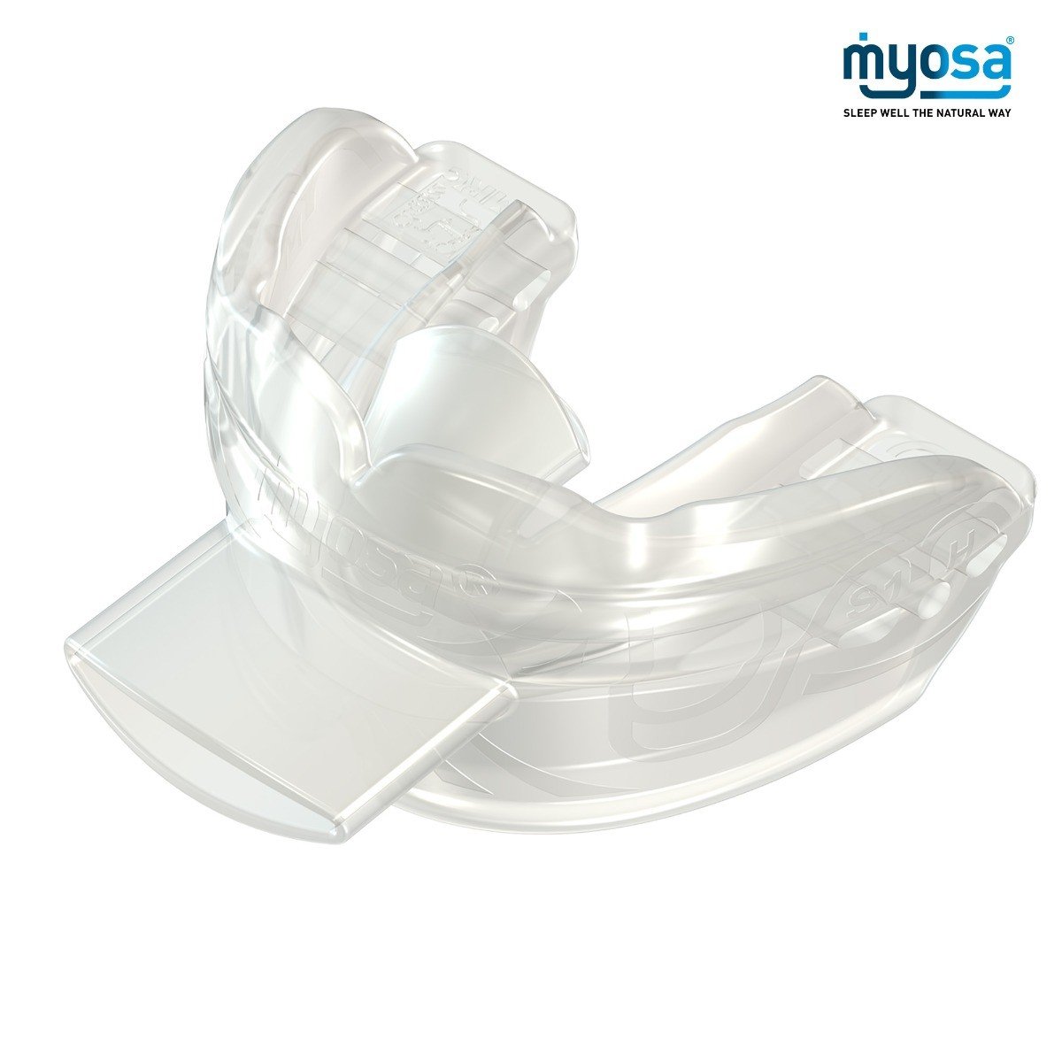 Myofunctional Research Co. MRC Myosa trainer appliance for TMJBDS, moldable splint for jaw and bite correction.