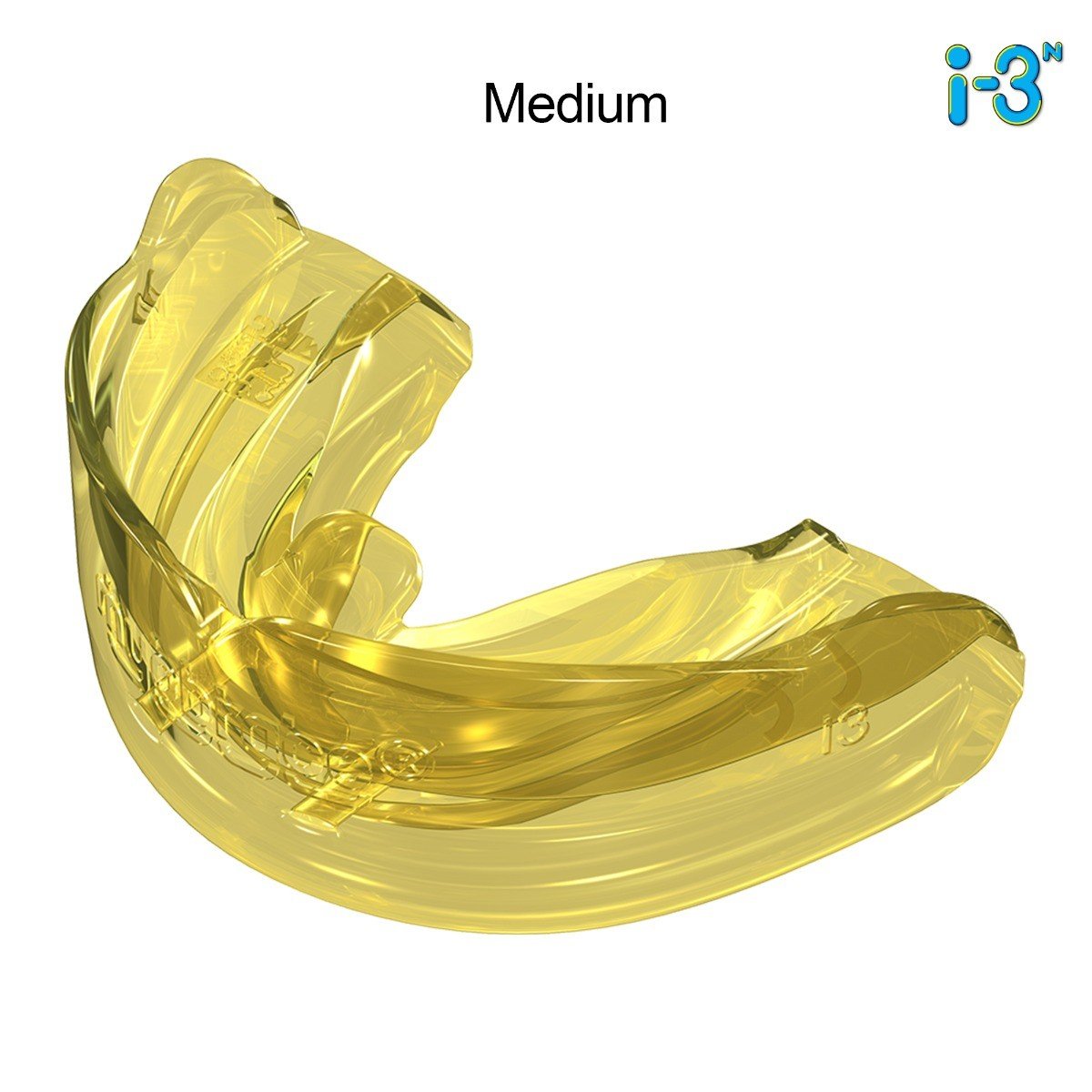 Large yellow MRC Myobrace Interceptive Class i3 trainer appliance by Myofunctional Research Co. for orthodontic correction.