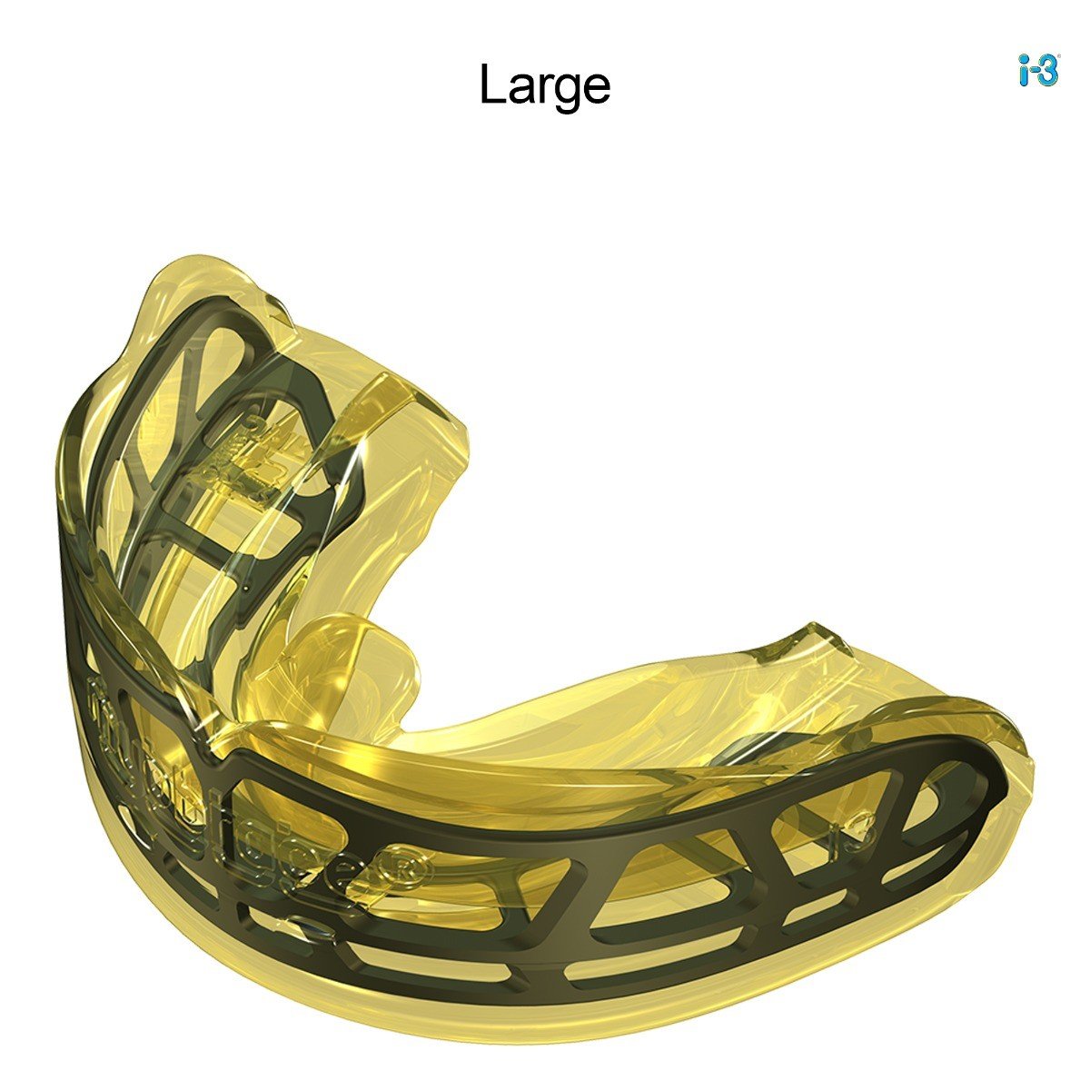 Yellow MRC Myobrace Interceptive Class i3 trainer appliance for orthodontic correction, designed by Myofunctional Research Co.