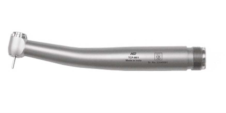 Nakamura Dental ND Air Turbine Push Button Hand Piece for dental procedures, shown with ergonomic design and push button mechanism.