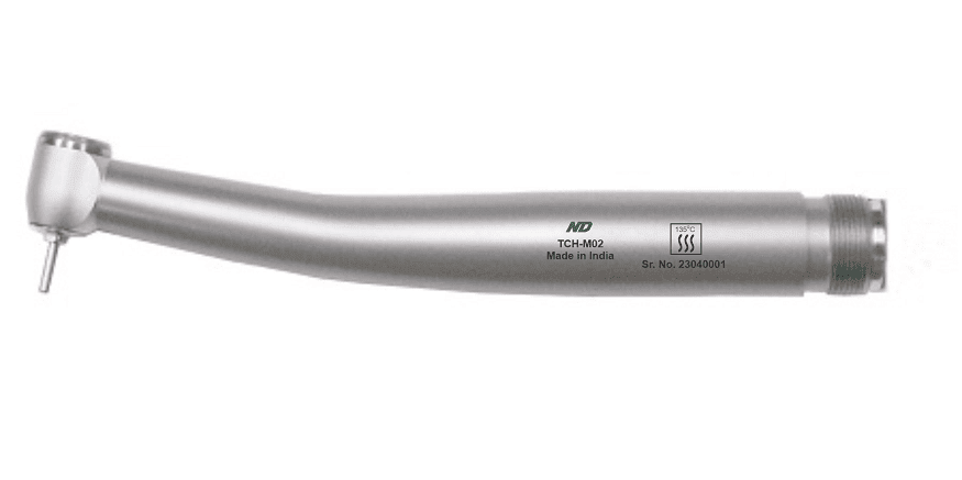 Nakamura Dental ND Airotor Handpiece with manual chuck, detailed view of the dental handpiece for precision procedures