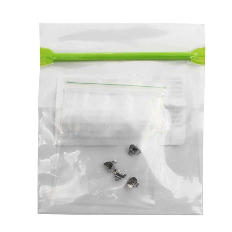 OrthoClassic Bondable MBT/Roth .022 dental tubes for first molar, right upper, pack of five, used in orthodontic treatment.