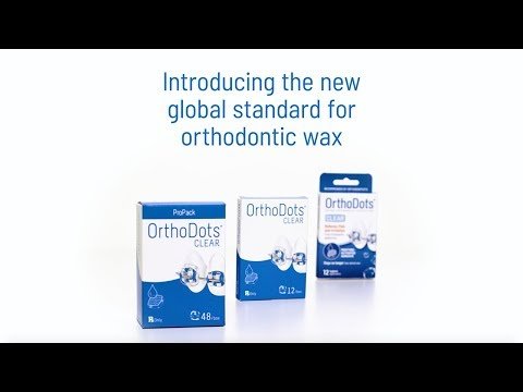 OrVance Ortho Dots Clear patient relief wax applied on orthodontic braces for comfort and protection.