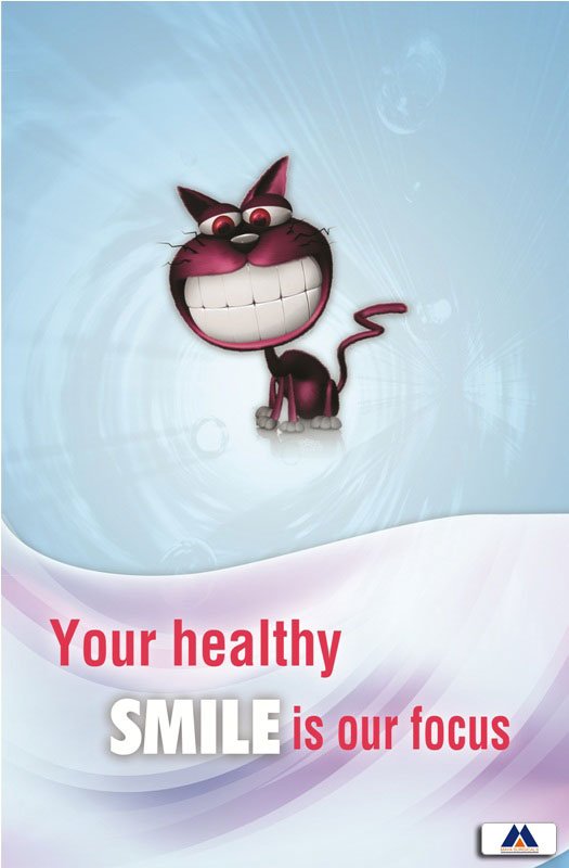 Poster English Your Healthy Smile is our Focus Sticker Sheet (Sticker) - POS-009 - Libral Traders