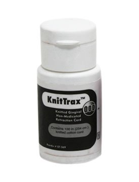 Pascal Knit-Trax knitted retraction cord, a flexible dental retraction cord with knitted texture for effective tissue management.