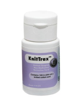 Pascal Knit-Trax knitted retraction cord, a flexible dental retraction cord displayed coiled in the image.