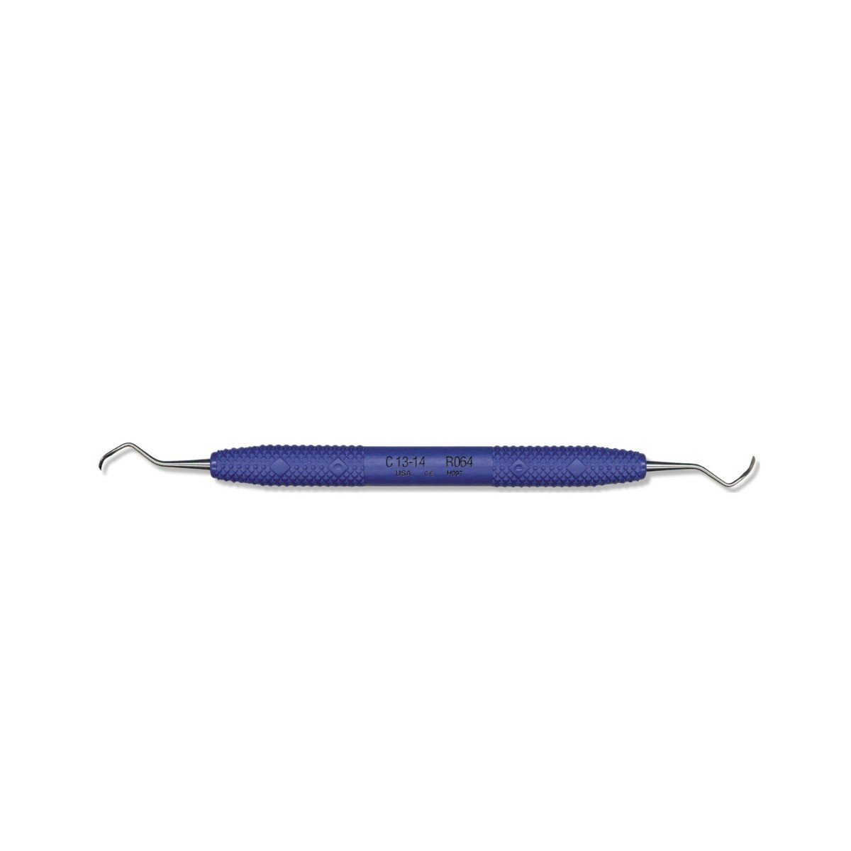 PDT Columbia 13-14 Nautical Blue periodontal dental probe, blue handle with measurement markings for periodontal exams