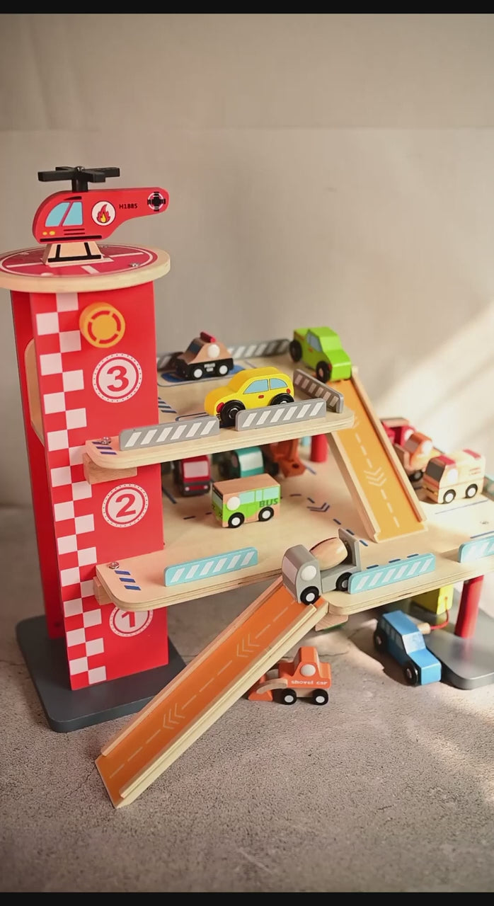 Load video: Drive In - Car Parking Garage Toy