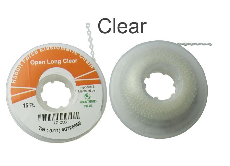 Silver Rabbit Force E-Chain elastic chain, 15 ft, flexible and durable for securing items or cable management.