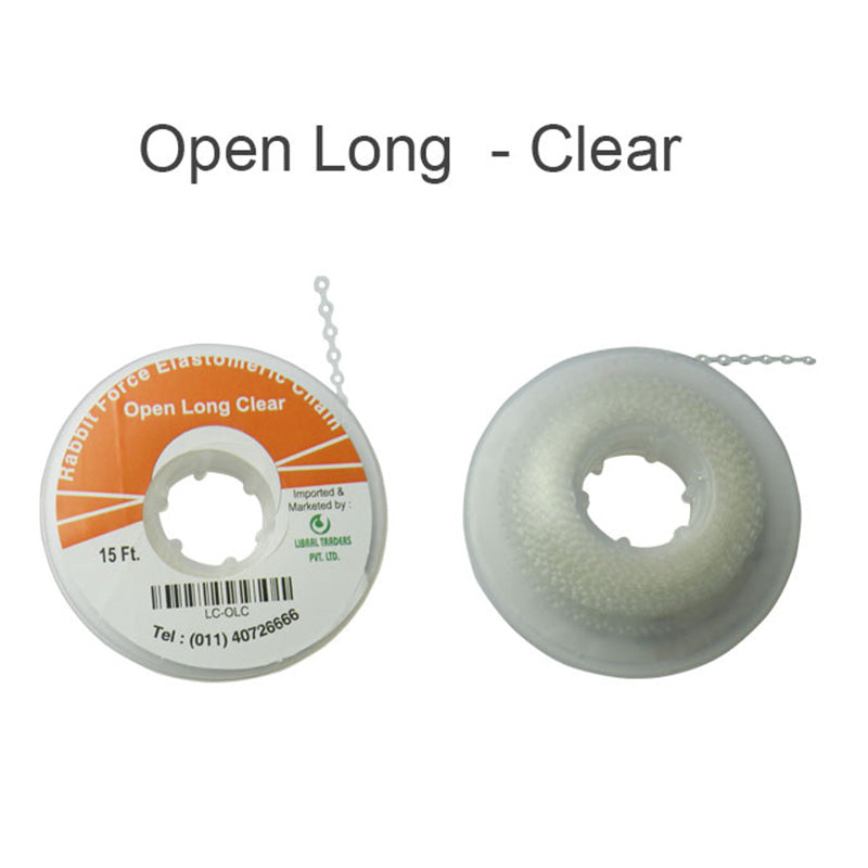 Silver Rabbit Force elastic E-Chain, 15 ft long, flexible and durable chain for industrial or safety applications.