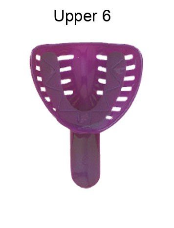Red Rabbit Force orthodontic disposable impression tray for upper dental impressions, shown in a single-pack image.