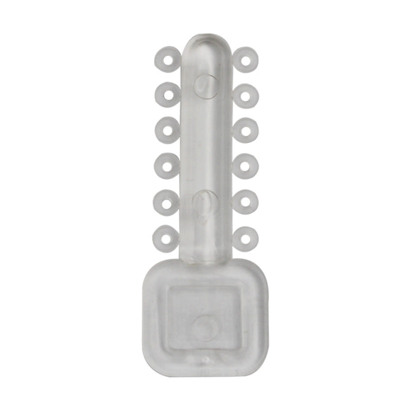 Clear Rabbit Force Mini Stix Ligature Ties for dental braces, small flexible ties for secure orthodontic adjustments.