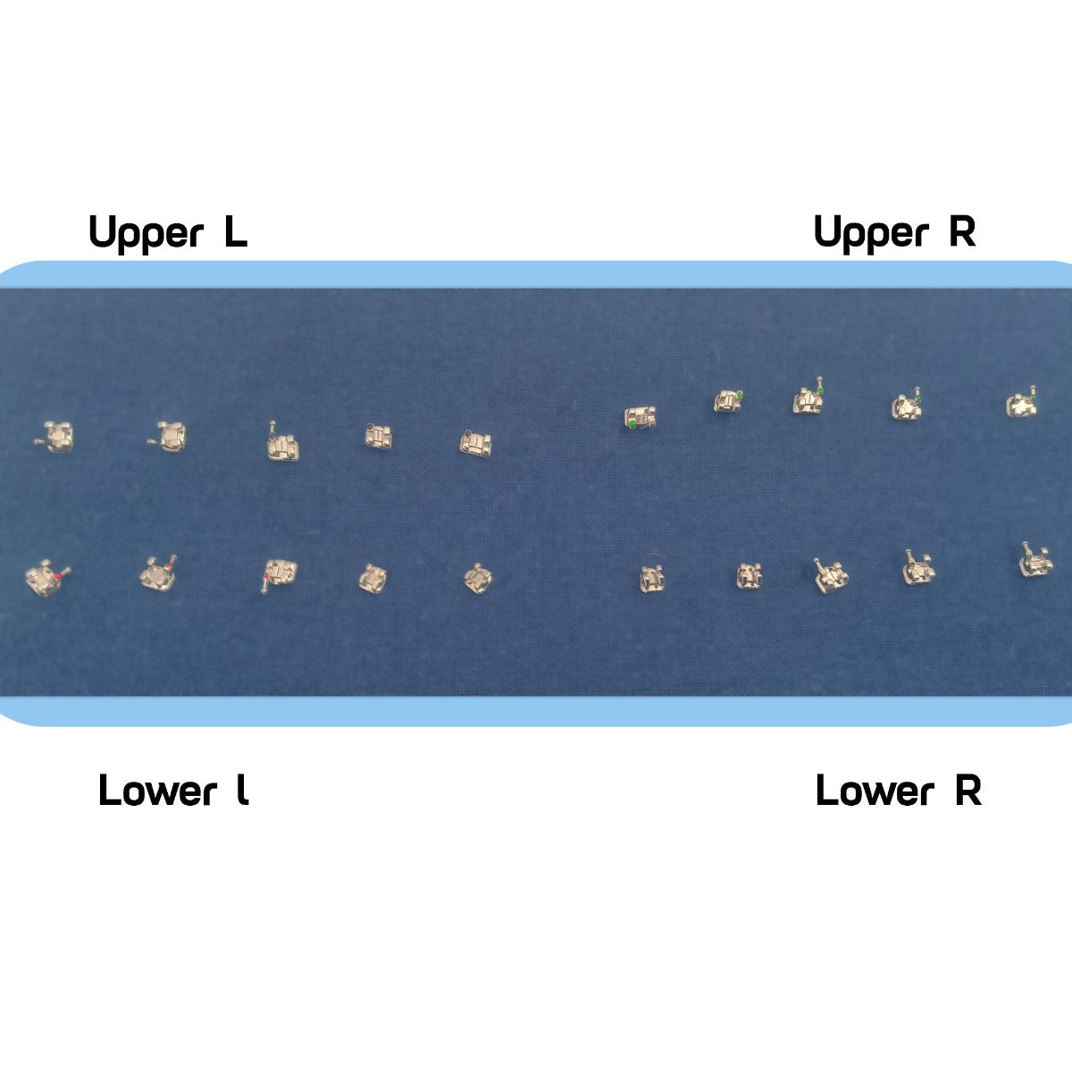 Rabbit Force RF Roth / MBT metal brackets kit with hooks, including brackets numbers 3, 4, and 5, for secure mounting.