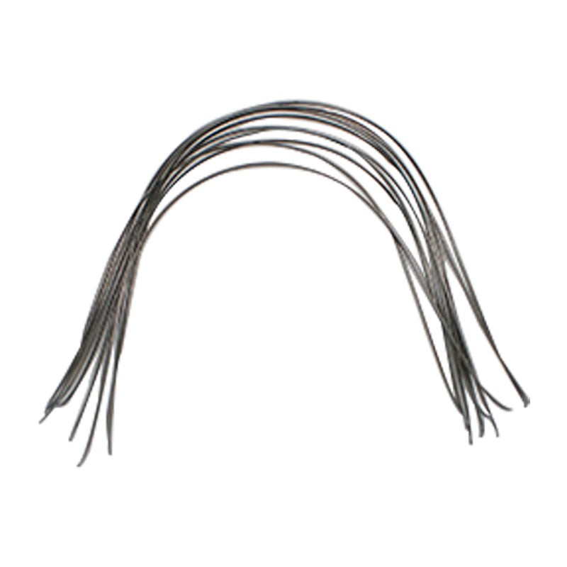 Close-up of Rabbit Force RF Niti RCS Nickel Titanium Wire, showing its flexible, shiny metal strands for orthodontic use.