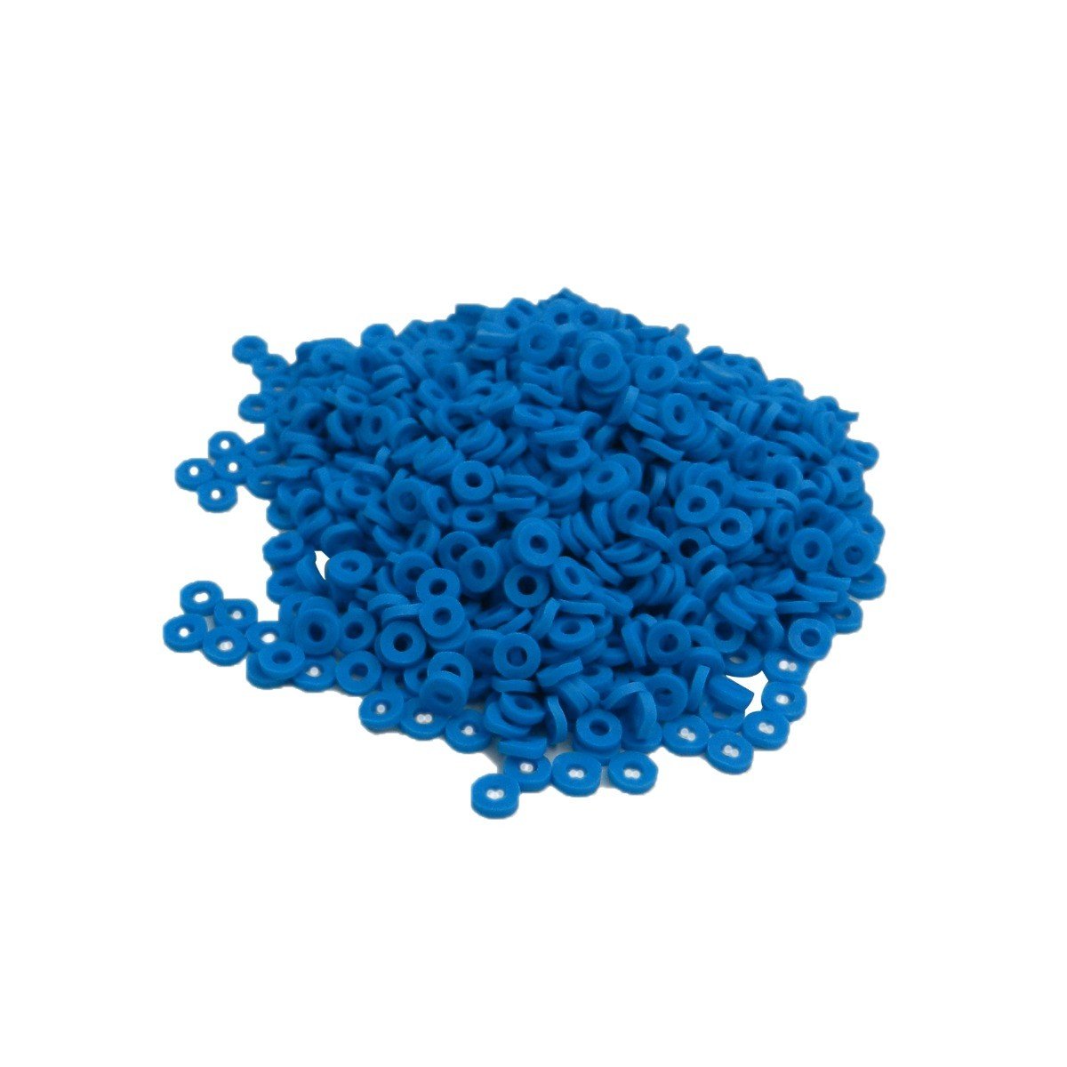 Small RF Radio-Opaque Separators by Rabbit Force, showing multiple plastic separators used for ear piercing procedures.