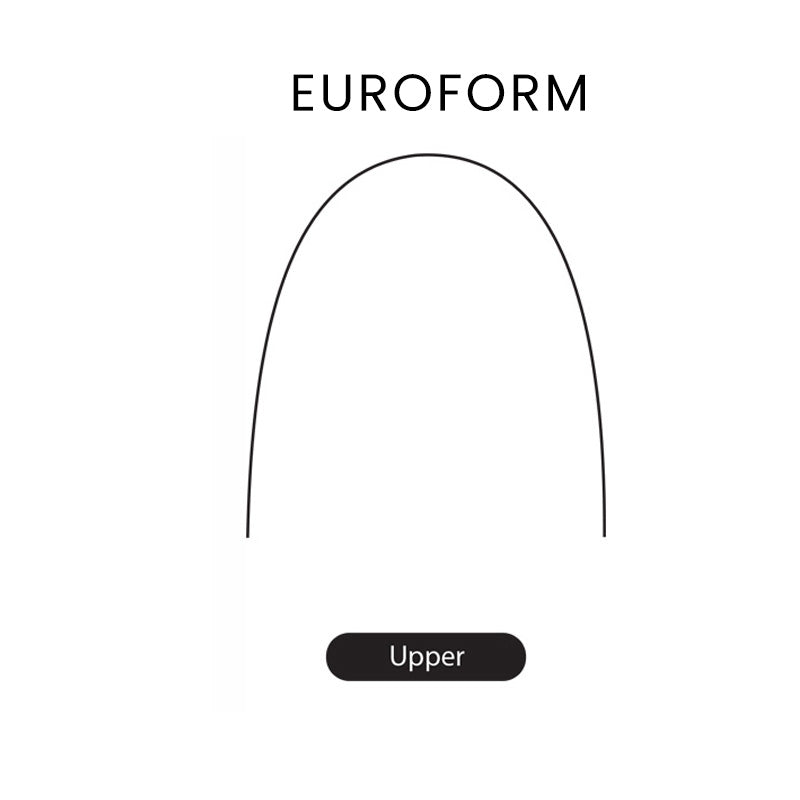 Stainless steel RF SS Preformed Wire by Rabbit Force, Euroform 012 upper orthodontic wire, visible with smooth, curved design