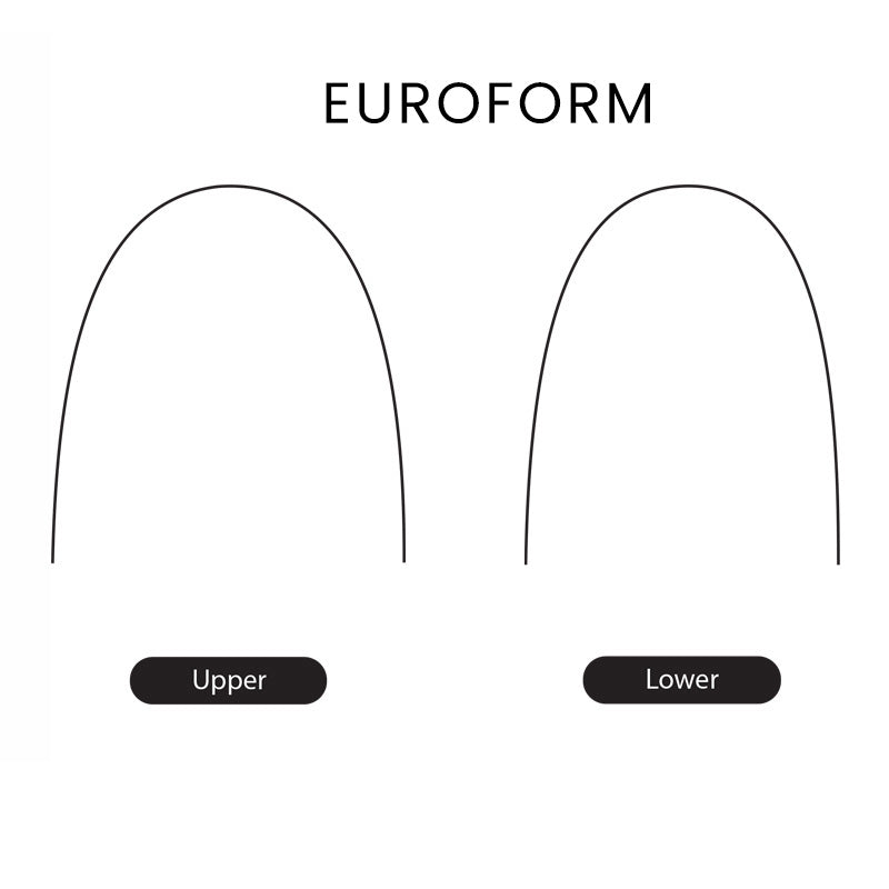 Rabbit Force stainless steel RF SS Preformed Wire for orthodontic use, shown in a close-up of the upper wire design.