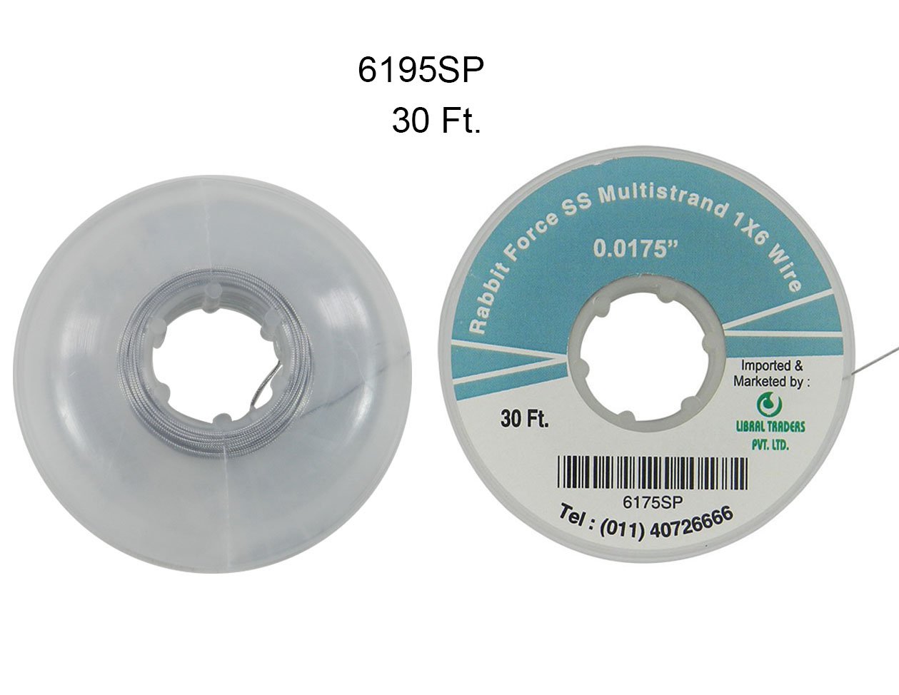 Rabbit Force Co-Axial SS Wire in spool, stainless steel wire for welding or crafting, with a shiny, co-axial design.