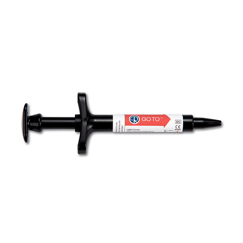 Reliance GOTO Light Cure Adhesive 4 Gms syringe, orthodontic light cure adhesive for dental bonding and orthodontic applications.