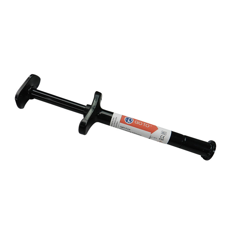 Reliance GOTO Light Cure Adhesive 4 Gms syringe, orthodontic light cure dental adhesive, clear resin for bonding procedures