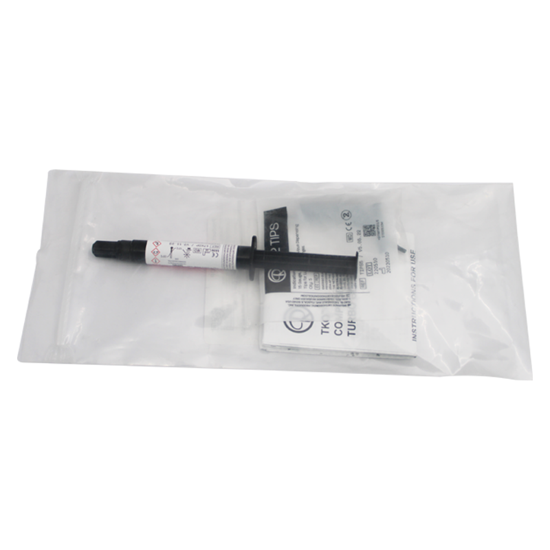 Reliance T.K.O. composite bite turbo gel light cure adhesive in pink shade, 3.4g syringe, for orthodontic use