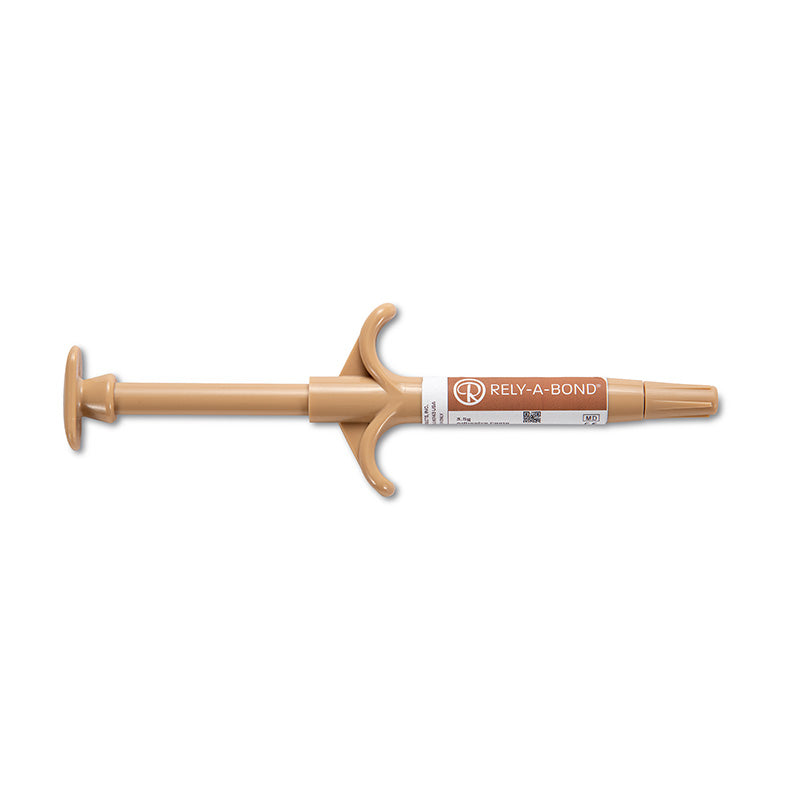 Reliance Ortho Rely-a-Bond Paste Medium in 3.5 Gm syringe, self-cure orthodontic adhesive for dental bonding applications.