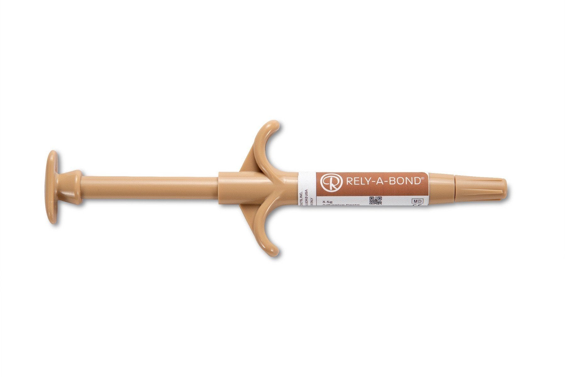 Reliance Orthodontic Rely-a-Bond Paste Thin self-cure adhesive syringe, 3.5 grams, used for orthodontic bonding procedures.